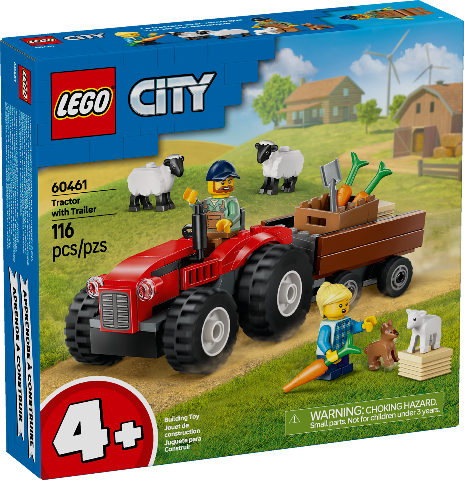 LEGO City Great Vehicles Red Farm Tractor with Trailer & Sheep