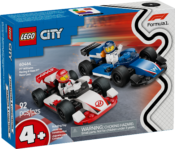 LEGO City F1 Williams Racing & Haas F1 Race Cars - Treasure Island Toys