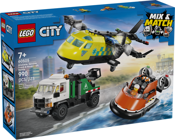 LEGO City My City Airplane, Service Truck & Hovercraft Remix
