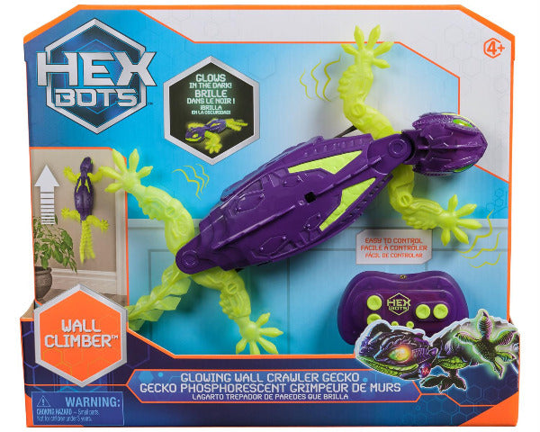 HEX BOTS Wall Crawler Gecko Glow - Treasure Island Toys