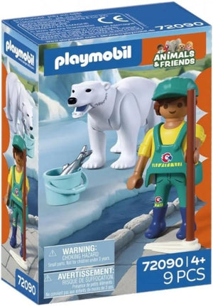 Playmobil Zoo Polar Bear and Zookeeper