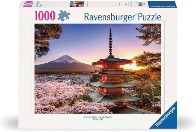 Ravensburger Puzzle 1000 Piece, Mount Fuji Cherry Blossom View - Treasure Island Toys