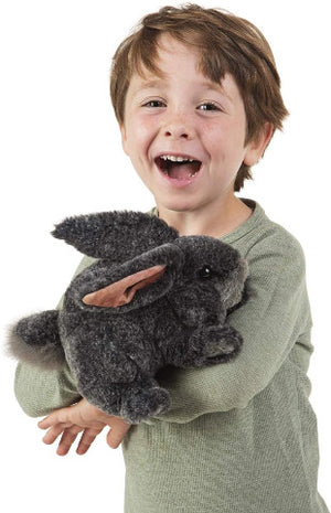 Folkmanis Puppet - Gray Bunny Rabbit - Treasure Island Toys