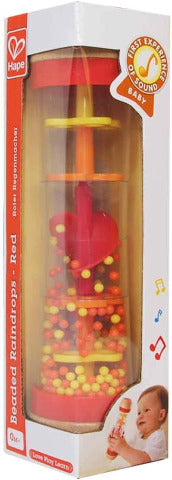 Hape Music Beaded Raindrops, Red - Treasure Island Toys