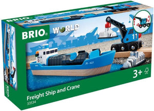 Brio Trains - Freight Ship and Crane - Treasure Island Toys