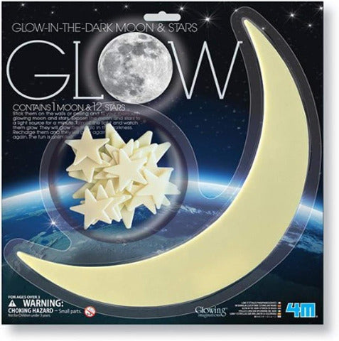 4M Glow-in-the Dark Moon & Stars - Treasure Island Toys