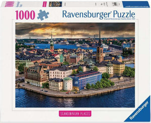 Ravensburger Puzzle 1000 Piece, Scandinavian Places: Stockholm, Sweden - Treasure Island Toys