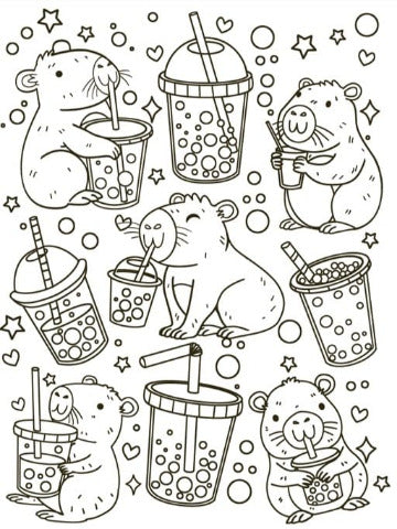 Capybara Cuties: Colouring Book - Treasure Island Toys