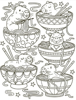 Cutie Colou ring: Capybara Cuties Cozy Colouring Book - Treasure Island Toys