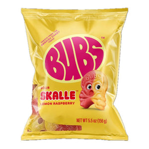 BUBS Skalle Sour Lemon Raspberry - Treasure Island Toys