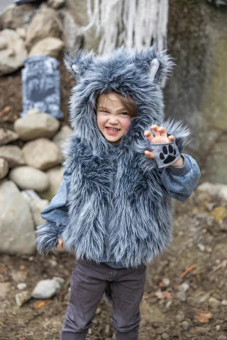 Great Pretenders Costume - Big Bad Wolf Vest with Gloves, Size 5-6