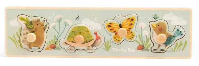 Moulin Roty Trois Petits Lapins Peg Puzzle - Treasure Island Toys