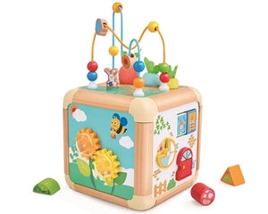 Hape Toddler Green Thumbs Activity Cube - Treasure Island Toys