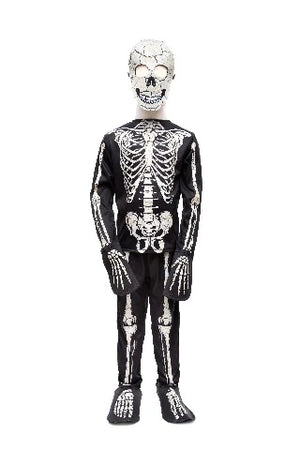 Great Pretenders Costume - Glow-in-the-Dark Skeleton Shirt, Pants & Mask, Size 3-4 - Treasure Island Toys