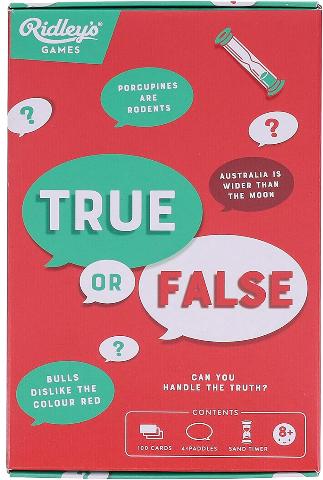 Ridley's Games True or False