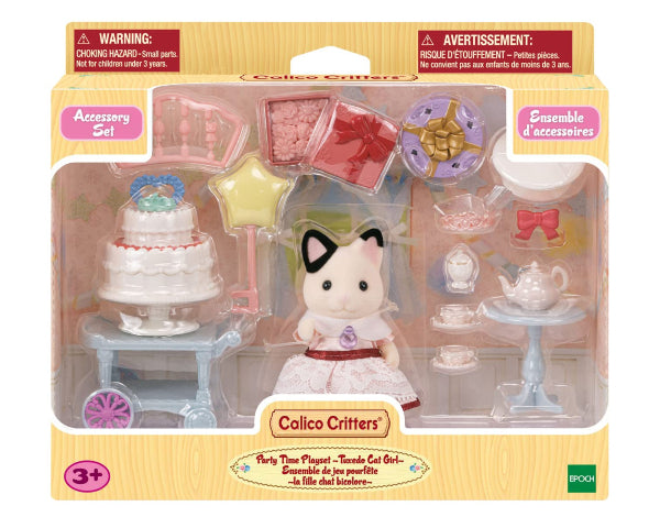 Calico Critters Ready-to-Play - Party Time Tuxedo Cat Girl - Treasure Island Toys