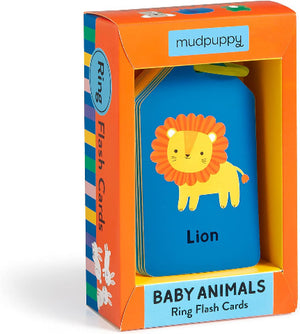 Galison Mudpuppy Flashcard Ring - Baby Animals - Treasure Island Toys