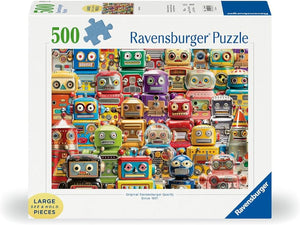 Ravensburger Puzzle 500 Piece Large Format, Retro Robots