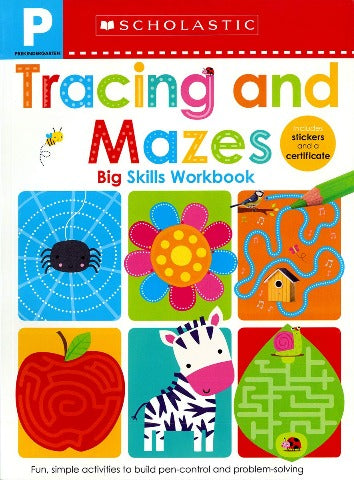 Scholastic Early Learners: Big Skills Workbook Pre-K Tracing and Mazes - Treasure Island Toys