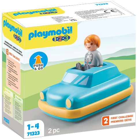 Playmobil 1.2.3 Push & Go Car - Treasure Island Toys