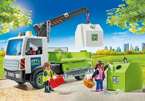 Playmobil City Action Glass Recycle Truck with Container - Treasure Island Toys