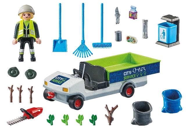 Playmobil City Action Street Cleaner with E-Vehicle - Treasure Island Toys