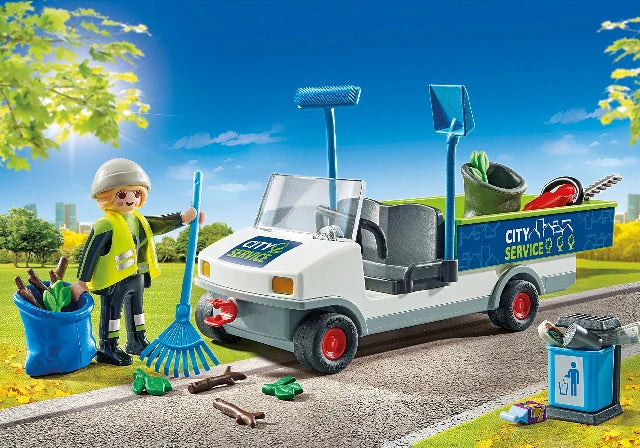 Playmobil City Action Street Cleaner with E-Vehicle - Treasure Island Toys