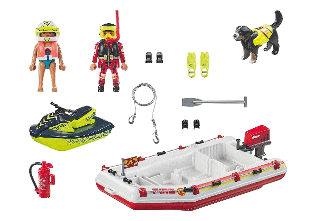 Playmobil Action Heroes Fireboat with Water Scooter - Treasure Island Toys