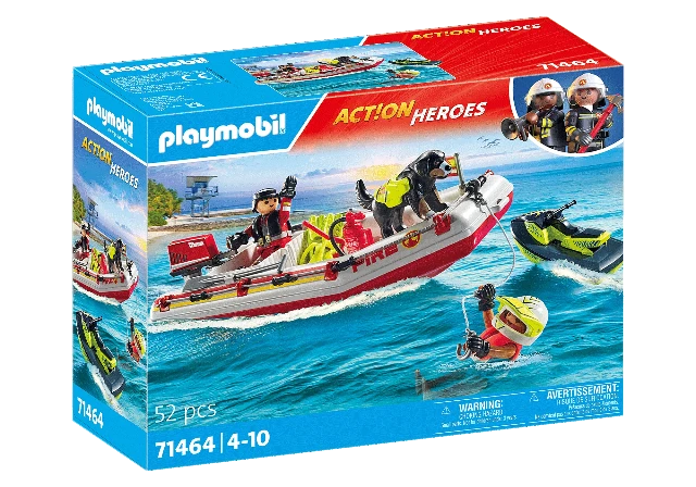 Playmobil Action Heroes Fireboat with Water Scooter - Treasure Island Toys