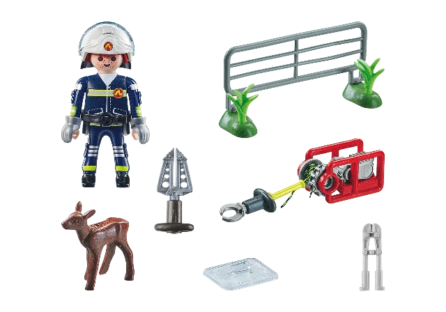 Playmobil Action Heroes Firefighters Animal Rescue - Treasure Island Toys