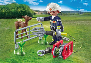 Playmobil Action Heroes Firefighters Animal Rescue - Treasure Island Toys