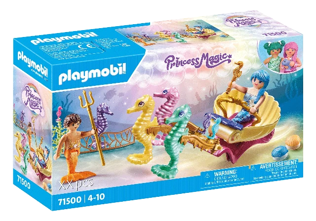 Playmobil Princess Magic Mermaid Animal with Seahorse Carriage - Treasure Island Toys