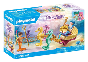 Playmobil Princess Magic Mermaid Animal with Seahorse Carriage - Treasure Island Toys