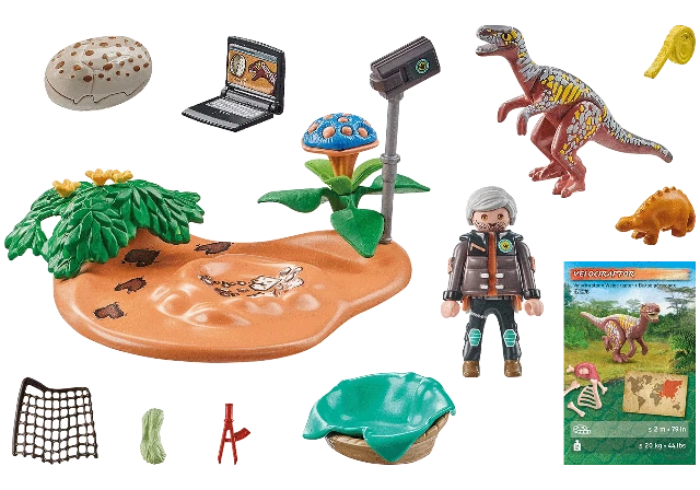 Playmobil Dinos Stegosaurus Nest with Egg Thief - Treasure Island Toys