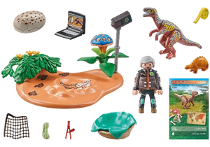 Playmobil Dinos Stegosaurus Nest with Egg Thief - Treasure Island Toys