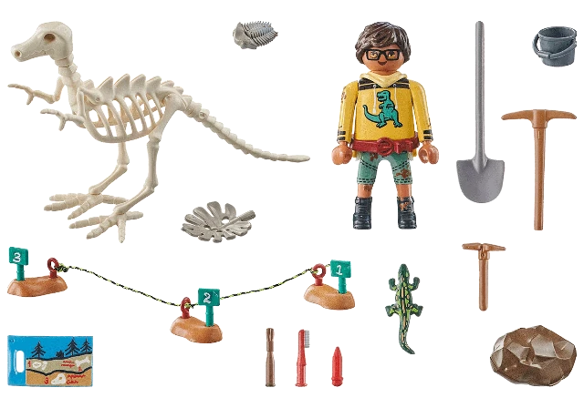 Playmobil Dinos Archaeological Dig with Dinosaur Skeleton - Treasure Island Toys