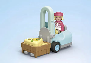 Playmobil Junior Organic Market Stall with Forklift