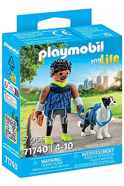 Playmobil My Life Pet Collectibles Jogger with Border Collie - Treasure Island Toys