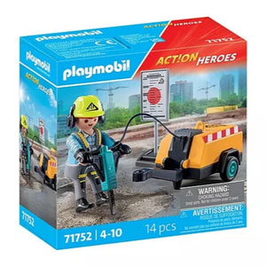 Playmobil Action Heroes Construction Worker - Treasure Island Toys