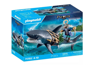 Playmobil Pirates Giant Shark with Pirate - Treasure Island Toys