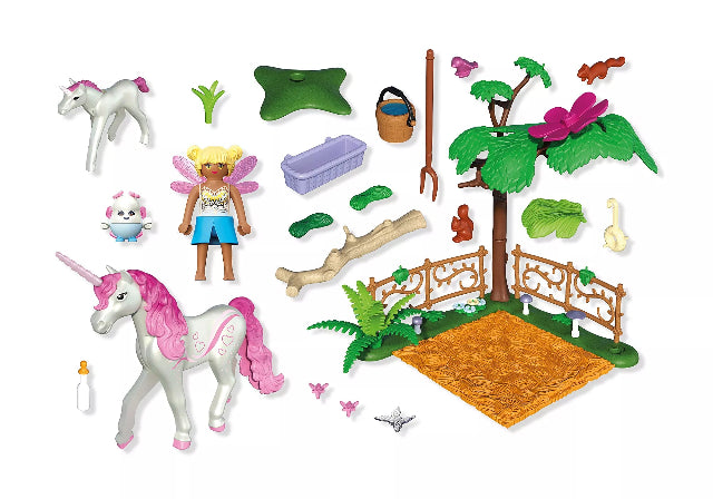Playmobil Magic Unicorn Magical Unicorn Stable for Mother & Foal - Treasure Island Toys
