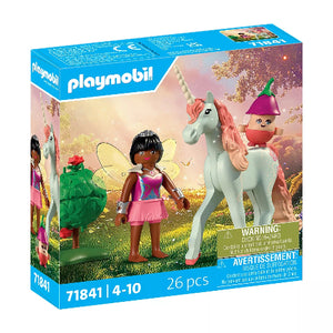 Playmobil Magic Unicorn Collectible Unicorn Sky Rose with Fairy - Treasure Island Toys