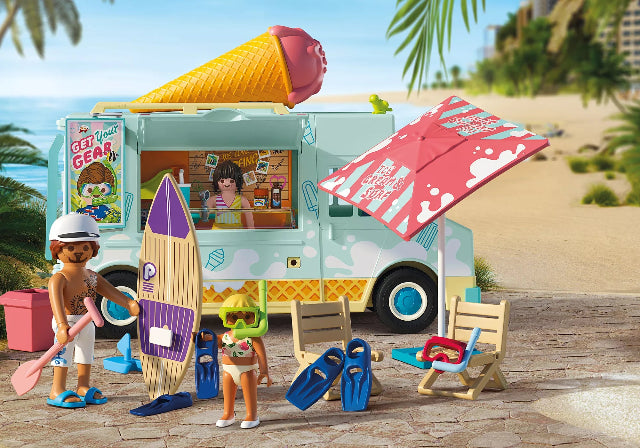 Playmobil My Life Beach Vacation Ice Cream Truck with Surf Shop - Treasure Island Toys