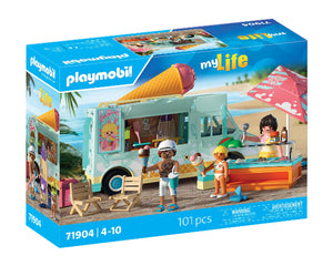Playmobil My Life Beach Vacation Ice Cream Truck with Surf Shop - Treasure Island Toys