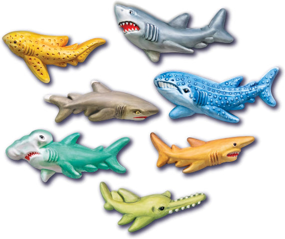 4M Art Mould & Paint Sharks - Treasure Island Toys