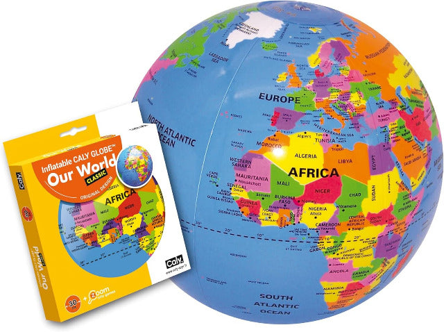 Caly Globes Our World Classic Inflatable Globe, 30 CM - Treasure Island Toys