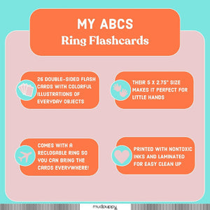 Galison Mudpuppy Flashcard Ring - My ABCs