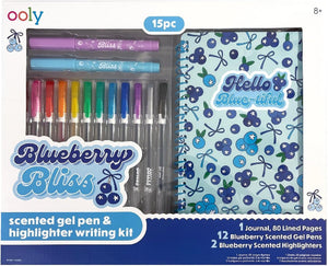 Ooly Blueberry Bliss: Scented Gel Pen & Highlighter Writing Kit