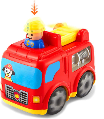 Kidoozie Press 'N Zoom Fire Engine - Treasure Island Toys