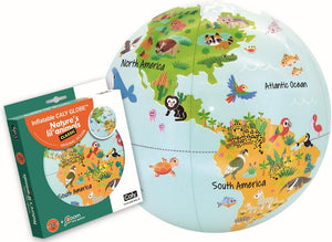 Caly Globes Nature's Lil' Animals Classic Inflatable Globe, 30 CM - Treasure Island Toys
